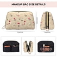 thumbnail image 2 of envelope primary color Makeup Bag, Large Capacity Travel Cosmetic Bag for Women Girls- Travel Toiletry Bag Leather Portable Waterproof Makeup Case Organizer with Handle, 2 of 4