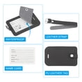 thumbnail image 3 of Uxcell 2 Pack Luggage Bag Tags, PU Leather Suitcase Name Tags Suitcase Label Travel Accessories, Black, 3 of 6