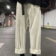 thumbnail image 6 of BADHUB Mens Chino Pants Straight Fit Drawstring Pant Lightweight Flat Front Loose Fit Trousers with Pockets Beige XL, 6 of 7