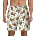 thumbnail image 2 of Goofa Cute Sloth Printed Men's Swim Trunks Board Shorts Quick Dry Mens Swimming Trunks with Compression Liner,Breathable Fit Hawaii Beach Shorts-3X-Large, 2 of 9