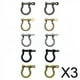 thumbnail image 1 of Hebillas de ,Hebillas de Anillos en D Sujetadores Llaveros,Atornillar grillete Aro de metal Llave de bloqueo Chian,Llavero de repuesto de cuero para bricolaje Resultados de, 1 of 10