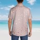 thumbnail image 4 of Balery Rose Gold Abstract Spots 1 Camisas hawaianas de manga corta para hombre, camisas playeras de corte holgado, camisas de vacaciones con botones,X-Large, 4 of 7
