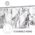 thumbnail image 6 of Small Stall Shower Curtain, Half Narrow Abstract Grey Marble Shower Curtain, Modern Luxury Art Waterproof Fabric Shower Curtain for Bathroom Decor, 36" W x 72" L, 6 of 6