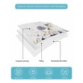 thumbnail image 4 of Quilt King Size Bedding Set, Purple Spring Floral Reversible Summer Quilt 3 Pieces, Elegant Pastoral Flowers Watercolor Lightweight Bedspreads Coverlets with 2 Pillow Shams for All Seasons, 4 of 5