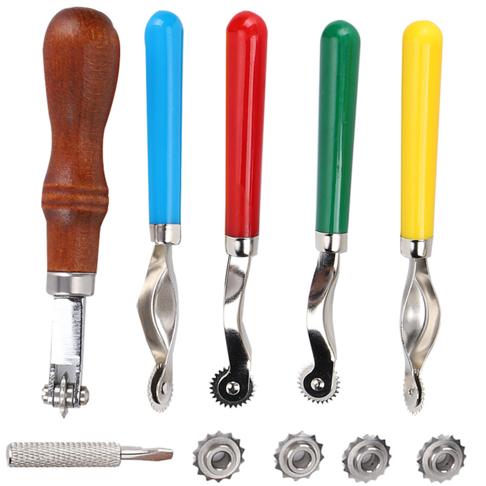 LAFGUR Leather Stitching Wheels,Over‑Stitch Marking Wheel,5Pcs Leather