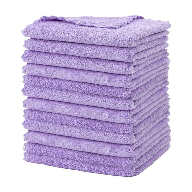 Velvet Feel Microfiber Cleaning Cloths - Super Absorbent, Soft Texture, for Kitchen, Dishes, Tables, and Glass Wiping