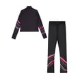 thumbnail image 4 of vastwit Kids Girls Tracksuit Fleece-Lined Long Sleeve Zip Jacket with Leggings Figure Skating Training Suit Red 16, 4 of 7