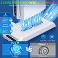 thumbnail image 6 of PS5 Stand with Cooling Fan, PS5 Cooling Station with Dual Controller Charging Station,PS5 Accessories for PS5 Standard Edition & Slim Edition & Pro Edition Consoles - 3 Levels Fan White, 6 of 7