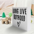 thumbnail image 4 of Zomyto 5"x5" Nursery Decor Wooden Box Sign,Nursery Newborn Baby Boys Bedroom Desk Decor,Long Live Boyhood, 4 of 5