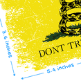 thumbnail image 4 of Stickios Dont Tread On Me - American Flag Decal - Distressed Vinyl Sticker For Your Car, Jeep, Truck, Water Bottle, Laptop - Gadsden Flag (5.4"x3.6"), 4 of 6