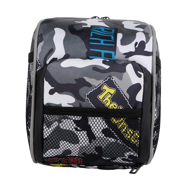 Bolsa para manillar de bicicleta, bolsa frontal multiusos, resistente al agua, con cierre de cremallera. Blanco negro