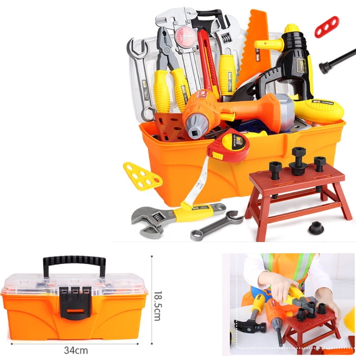 Kids Tool Set with Electric Toy Drill for Kids, Toddler Tool Set with