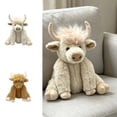 thumbnail image 7 of Cute Highland Cow Plush Toy with Sound, Posable 10" Realistic & Cute Stuffed Animal, Soft Jointed Scottish Cattle Doll for Birthday Christmas Festival Gifts, 7 of 7
