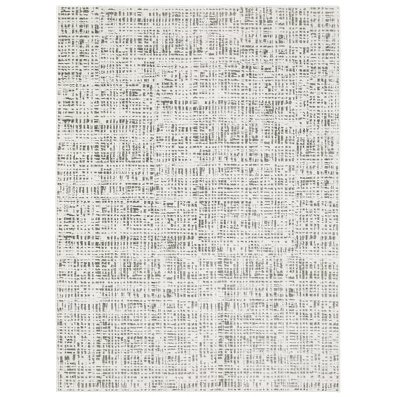 Woven Trends Ferrara - 5150W - Modern Style, Distressed Pattern, Pet & Family Friendly, Living Room, Dining Room, Office, Low Pile Polyester Area Rug in White - 5' X 8'