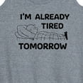 thumbnail image 3 of Peanuts - Tired Tomorrow - Women's Racerback Tank Top, 3 of 6