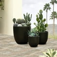 thumbnail image 3 of Black MgO Round 12.2in. H Outdoor Planter, 3 of 8