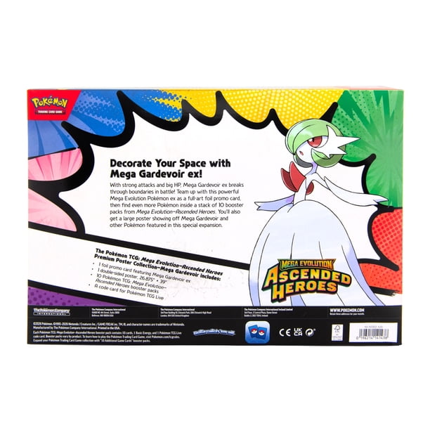 英語版 ASCENDED HEROメガサーナイト プレミアムポスターコレクション Pokemon Trading Card Games Mega Evolution 2.5 Ascended Heroes