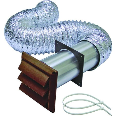 - LAMBRO INDUSTRIES 4-Inch x 8-Ft. Brown Louvered Hood Vent Kit 1379B