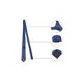 thumbnail image 2 of INSPIRE CHIC Men's Solid Color Narrow Stripes Necktie Graduation Suit Formal Ties Dark Blue, 2 of 5