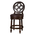 thumbnail image 2 of Tiffany 26" Wood Counter-Height Bar Stool with Back and Swivel Upholstered Seat, 2 of 8