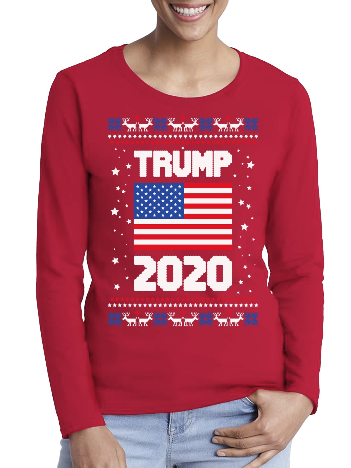 Ugly Christmas Sweater for Women Light Up Shiny Tree Print Long Sleeve Pullover Fall Novelty Xmas Crewneck Sweatshirts 