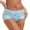#0413-Blue, variant on Floral Embroidery Boyshort Panties High Waist Full Coverage Support Briefs Delicate Edge Smooth Romantic Intimates Gift