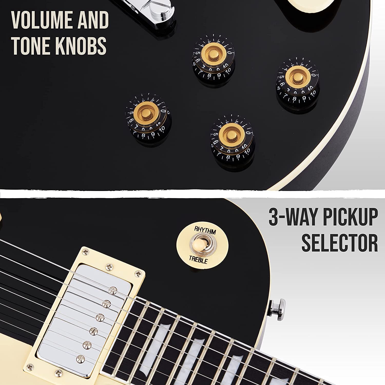 Buy LyxPro 39” SB Series Electric Guitar for Beginner, Black Online at