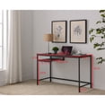 thumbnail image 3 of IN Room Furniture Designs Contemporary MDF Wood and Metal Desk in Black, 3 of 3