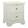 thumbnail image 2 of Farmhouse Basics 2 Drawer Nightstand  in Rustic White Finish Engineered Wood, 2 of 5