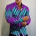 thumbnail image 1 of Nueva impresión de moda de lujo de diseñador de ocio al aire libre de la calle de los hombres de alta calidad botón camiseta de manga larga camisa cómoda, 1 of 6
