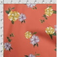 thumbnail image 3 of Soimoi Floral Print,Cotton Cambric, Quilting Fabric Sold by The Yard 42 Inch Wide, Medium Weight Cotton Fabric, SewingSupplies,Pink Salmon, 3 of 5