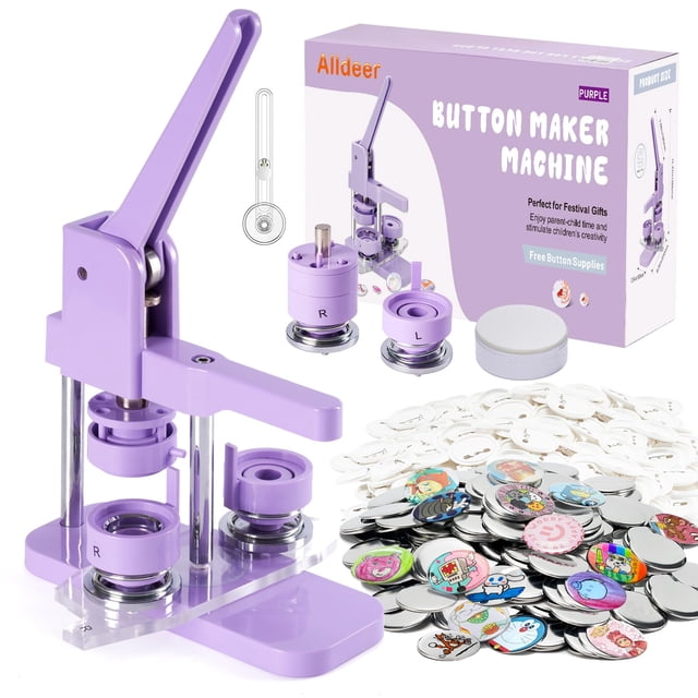 Máquina para hacer botones Alldeer 32mm con 100 juegos de suministros