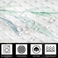thumbnail image 3 of Green Leaves Waffle Shower Curtain 72Wx72H Inch Sage Bathroom Decor Watercolor Spring Nature Botanical Plants Fabric Home Bathtub Decor 12 Pack Plastic Hook, 3 of 5