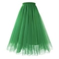 thumbnail image 3 of Sngxgn Women's Elegant High Waisted Side Slit Irregular Maxi Skirt(Green,S), 3 of 3