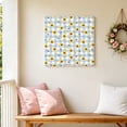 thumbnail image 5 of Farmhouse Sunflower Canvas Wall Art for Living Room, Rustic Yellow Honey Bees Light Blue Plaid Poster Print Painting for Bedroom Office Home Decoration Wall Pictures Prepare To Hang 12"x12", 5 of 9