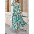 thumbnail image 5 of PRETTYGARDEN Women's Floral Maxi Dress Spring Long Sleeve V Neck Casual A Line Long Flowy Boho Party Dresses, 5 of 7