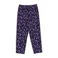 thumbnail image 4 of Xecao Lavender Flowers Women's Straight Lounge Pajama Pants: The Epitome of Relaxed Sleepwear, 4 of 9