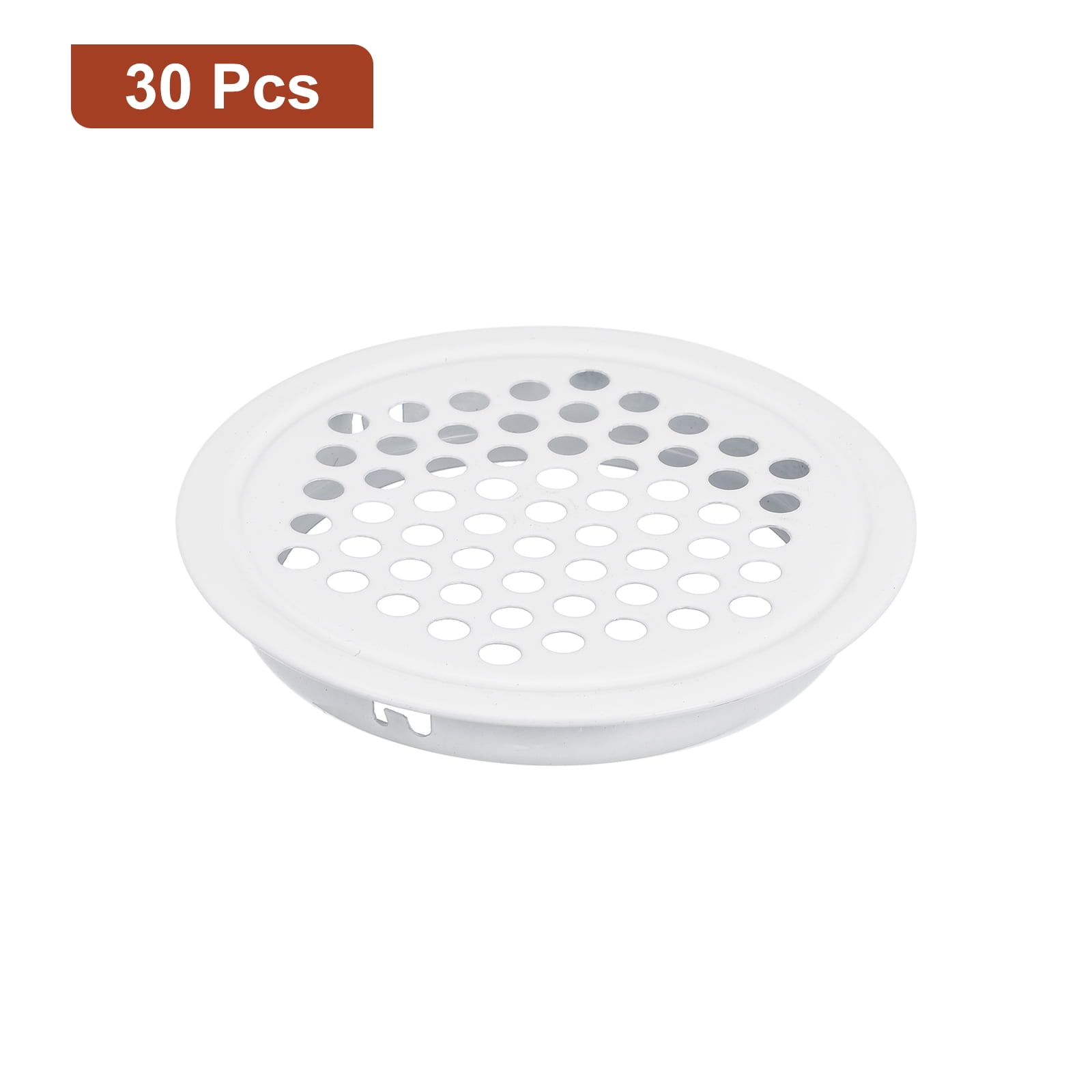 53mm Circular Soffit Vent, 30 Pack Stainless Steel Circular Air Vents, White