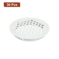 thumbnail image 3 of 53mm (2-1/8") Rejilla de Ventilación Circular Sofito 30 Uds de Rejilla de Aire de Acero Inoxidable con Agujeros Redondos de Malla para Cocina Baño Armario Blanco, 3 of 5