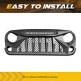 thumbnail image 5 of AMERICAN MODIFIED Front Grille with Lights for 07-18 Jeep Wrangler JK, 5 of 13