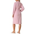 thumbnail image 3 of INSPIRE CHIC Women's Bath Robe Durable Lightweight Kimono Luxury Spa Resort & Hotel Bathrobe L Pink, 3 of 5