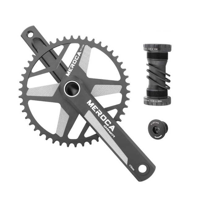 Sonducket Juego de manivela práctica profesional 44/46/48/50T, proceso CNC resistente al desgaste, rueda dentada de engranaje positivo/negativo tipo 2 Ciclismo Tipo 2 Sonducket OD024407-02