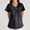 Black, variant on Women's "We The People" Script V-Neck Tee with "1776-2025" Star Circle and "250 Years" Bold Text, Subtle Black-on-Black Print for Sophisticated Look Gray L