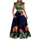 thumbnail image 1 of Conjunto de falda y top de manga corta informal con estampado floral de verano para mujer a la moda Wmkox8yi  bvn3336, 1 of 5