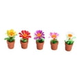 thumbnail image 4 of Plantas en macetas en miniatura,Planta de bonsái en miniatura con flores en maceta a escala 1/12,Adorno de vegetación diminuta en miniatura para casa de muñecas a escala 1:12,Mini arreglo, 4 of 8