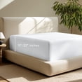 thumbnail image 3 of (2 pack) Bare Home Fitted Sheet - 22" Extra Deep Pocket - Premium 1800 Collection - Twin-XL, White, 3 of 8