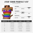thumbnail image 5 of Goofa Colorful Glitter Rainbow Printed Sports Bras for Women, High Impact Running Bra Workout Crop Tank Tops Longline Sports Bra Push up-Medium, 5 of 9