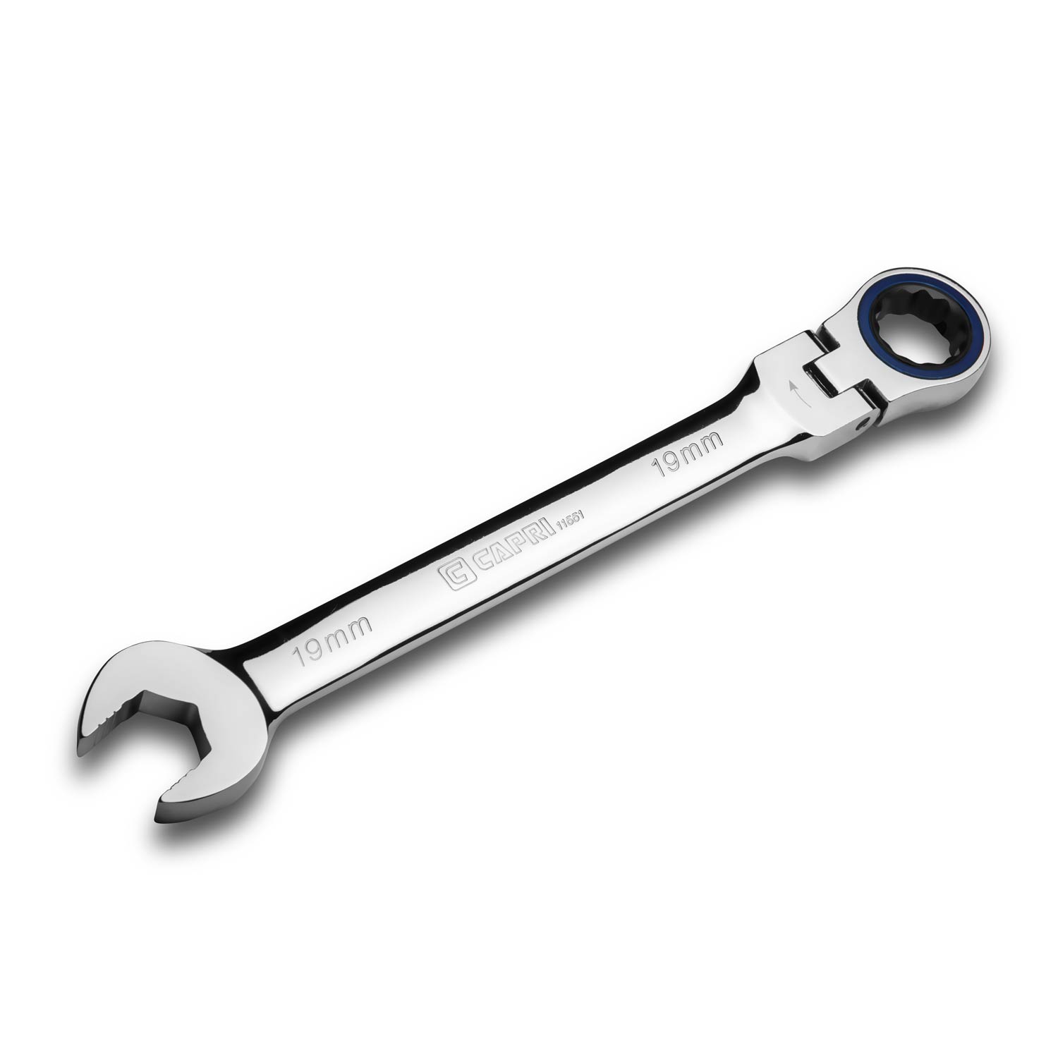 Capri Tools 19 mm FlexHead Ratcheting Wrench, True 100Tooth, 3.6
