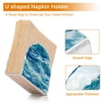 thumbnail image 5 of Yayeee Napkin Holder for Table Set of 2 Kitchen Paper Tissue Organization, Green Watercolor Ocean Waves, 5 of 8