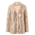 thumbnail image 4 of Wdgfv Women's Sequin Jackets Open Front Blazer Jacket Casual Long Sleeve Sparkly Cardigan Coat with Pocket, 4 of 5
